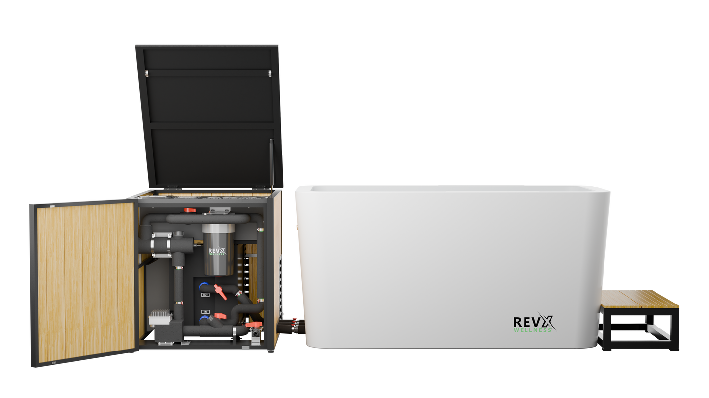 X Tub Cold Plunge + LUX High Performance Chiller and Filtration System