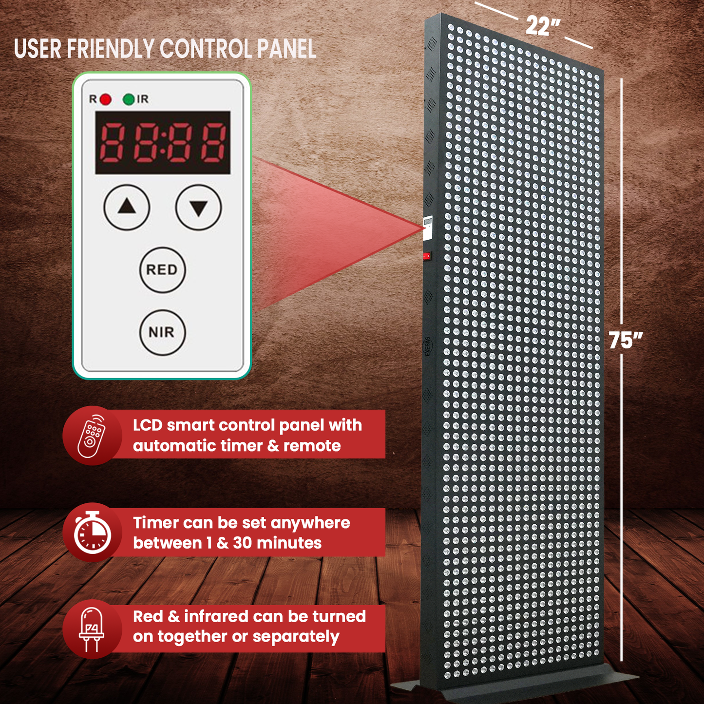 EXESAS 1216 Red Light Therapy Device