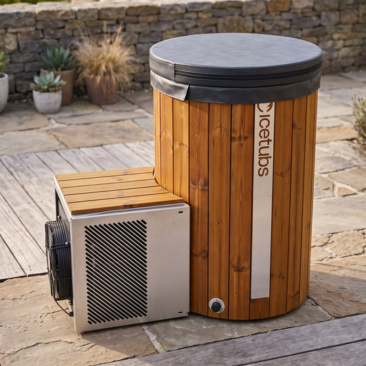 Icetubs IceBarrel Thermowood And Fiberglass Cold Plunge Immersion Tub (SAK68129)