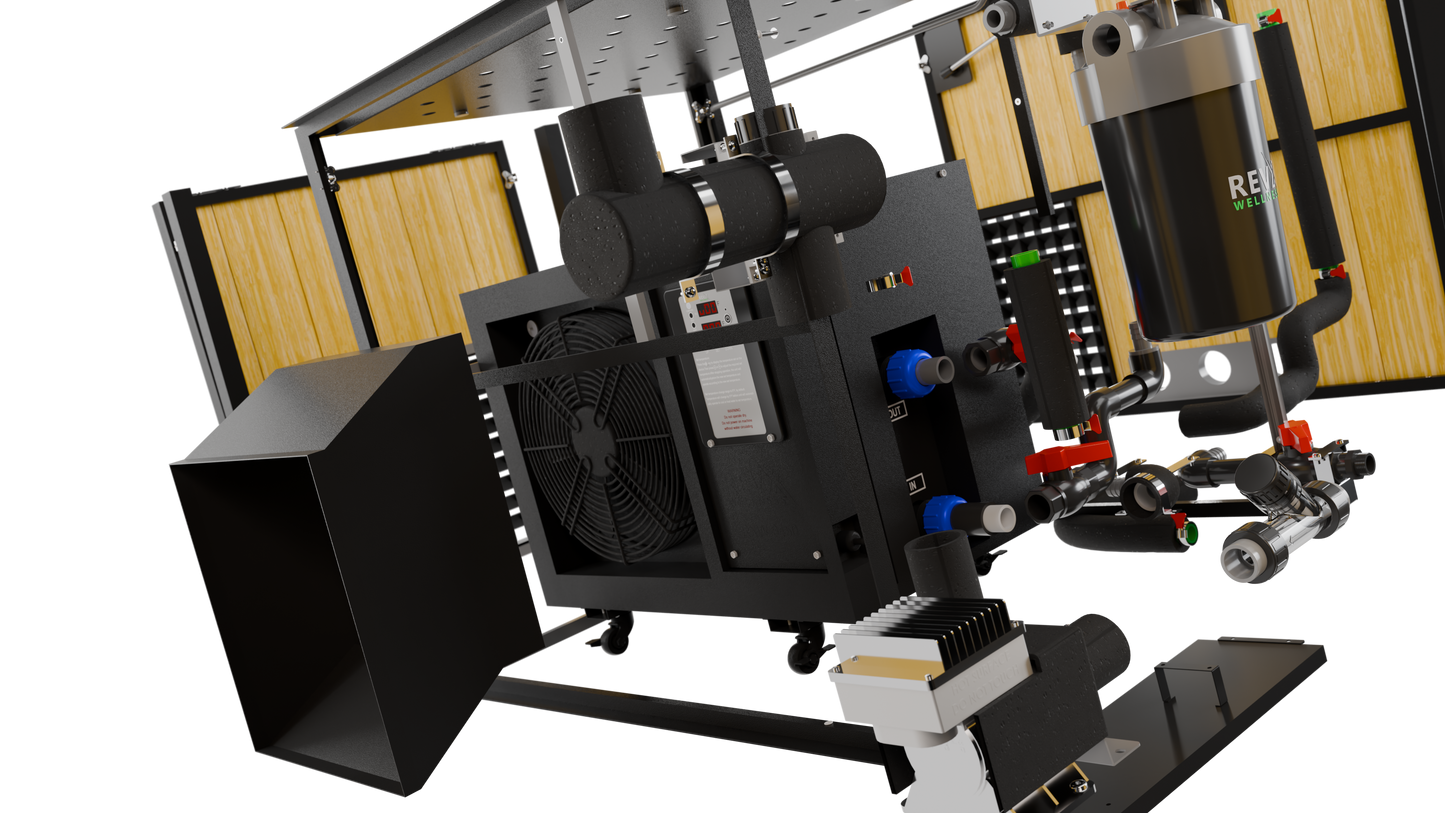 X Tub Cold Plunge + LUX High Performance Chiller and Filtration System
