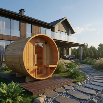 Turku Finnish Barrel Sauna with Terrace and WiFi Heater