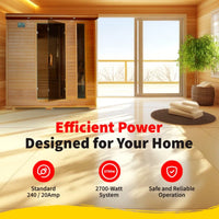 6-Person Cedar Infrared Sauna with 10 Carbon Heaters