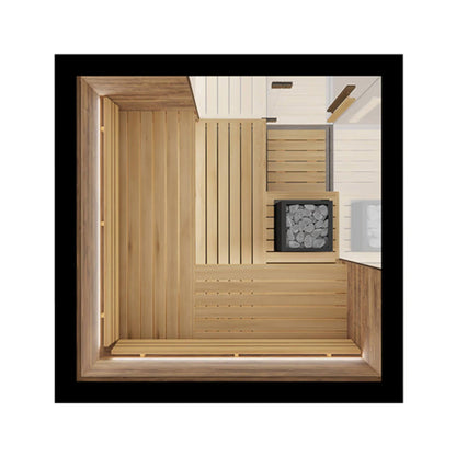ThermaSol Astra 4-Person Indoor Semi Panoramic Glass Sauna Cabin