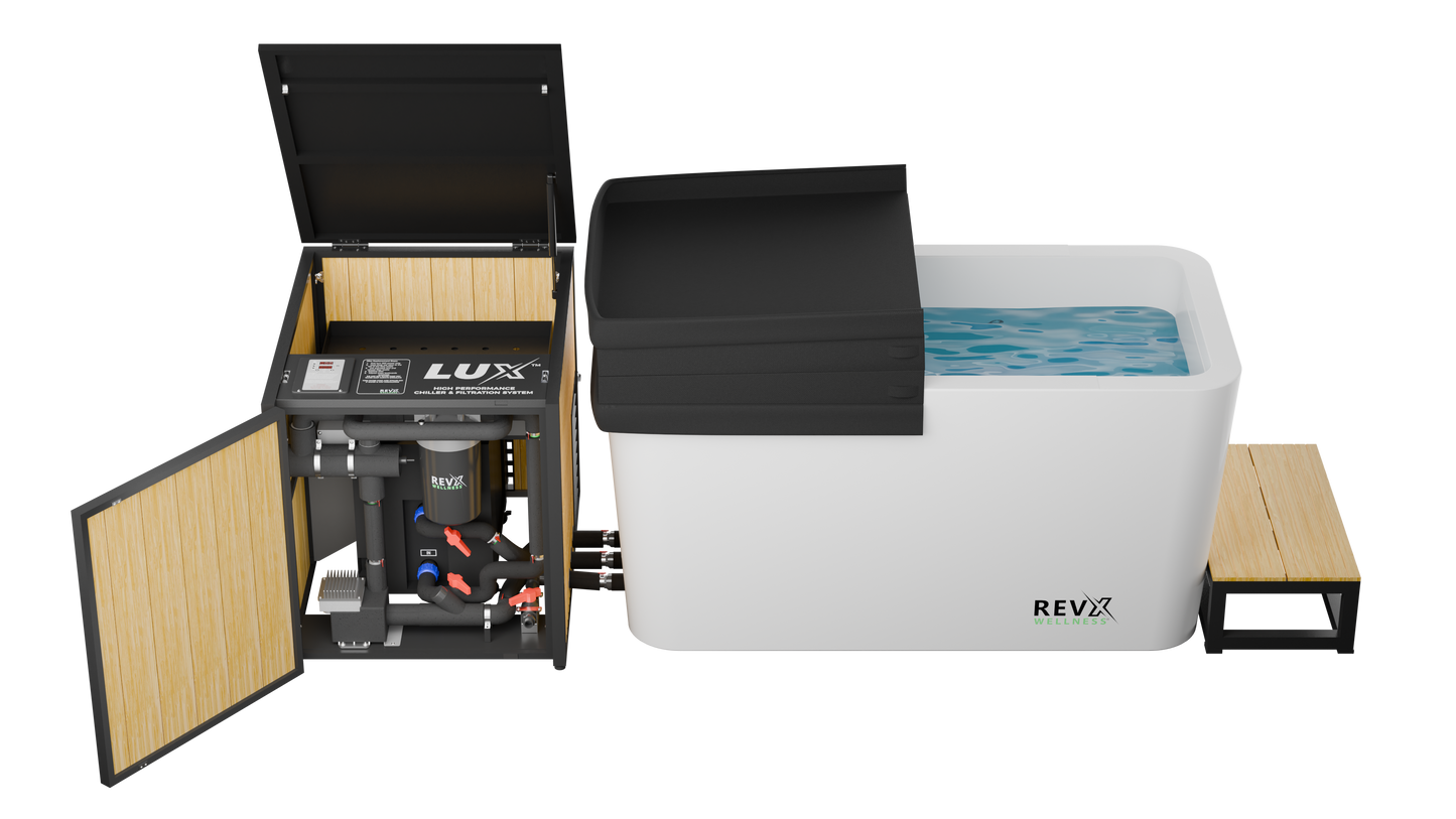 X Tub Cold Plunge + LUX High Performance Chiller and Filtration System